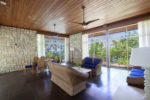 Living area - Three Bedroom Sea View Villa, Frenchman's Cove Resort (Drapers)