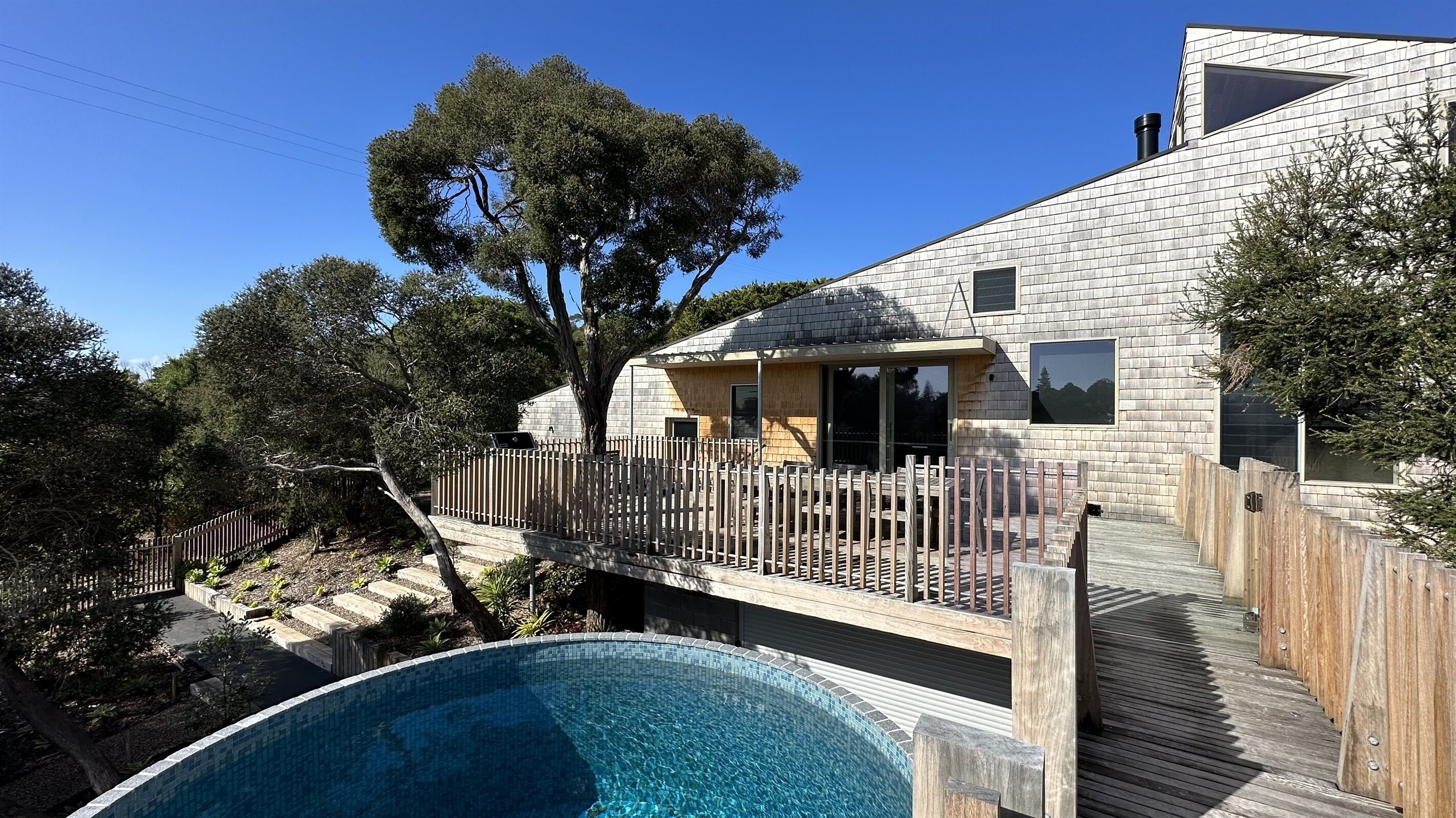 A heated pool