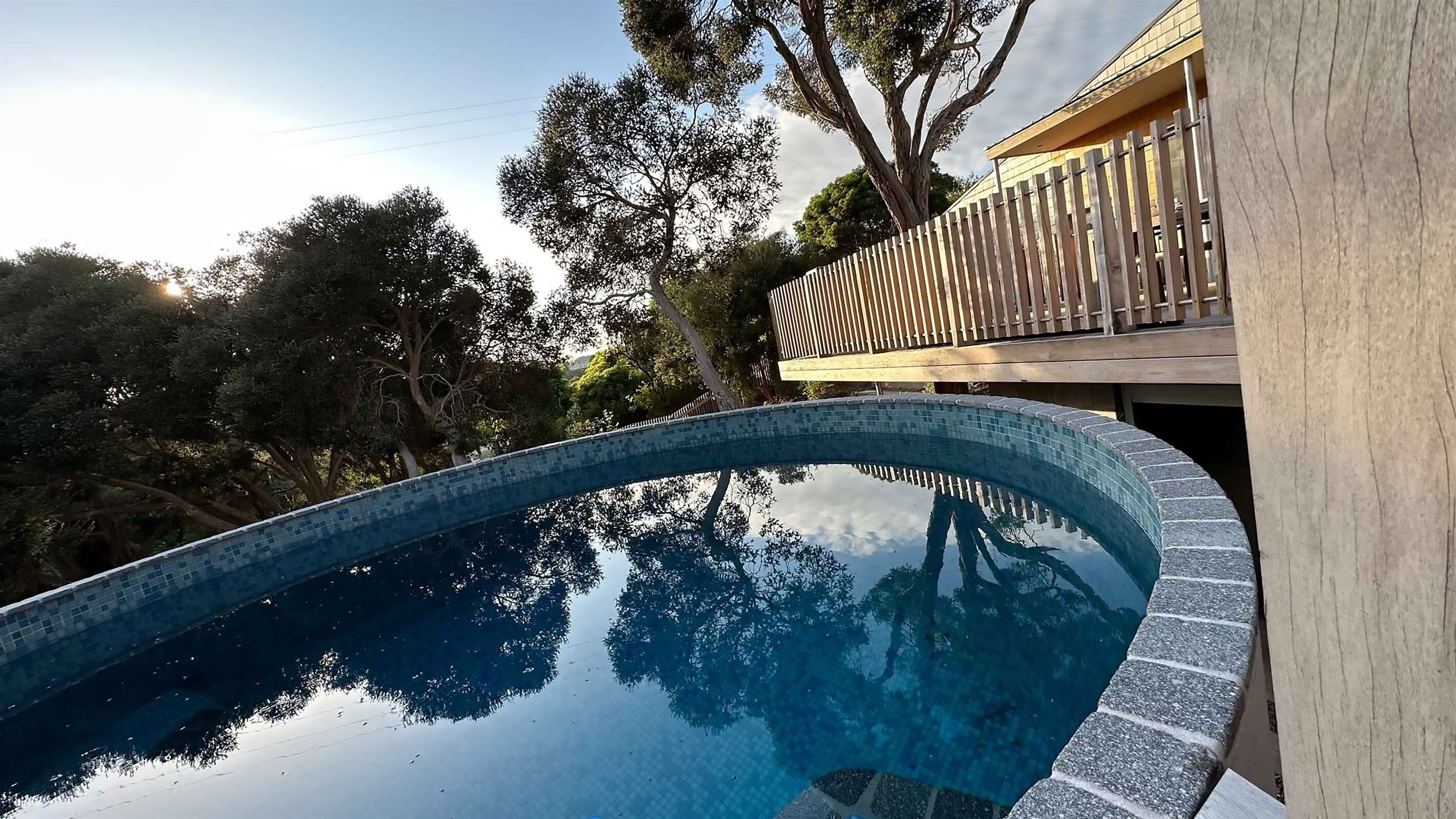 A heated pool