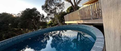 A heated pool