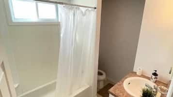 Free toiletries, hair dryer, towels, toilet paper