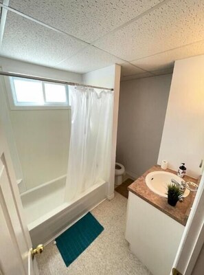 Free toiletries, hair dryer, towels, toilet paper