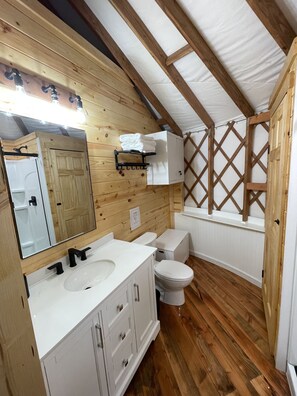 Regadera, secadora de cabello, toallas, jabón 