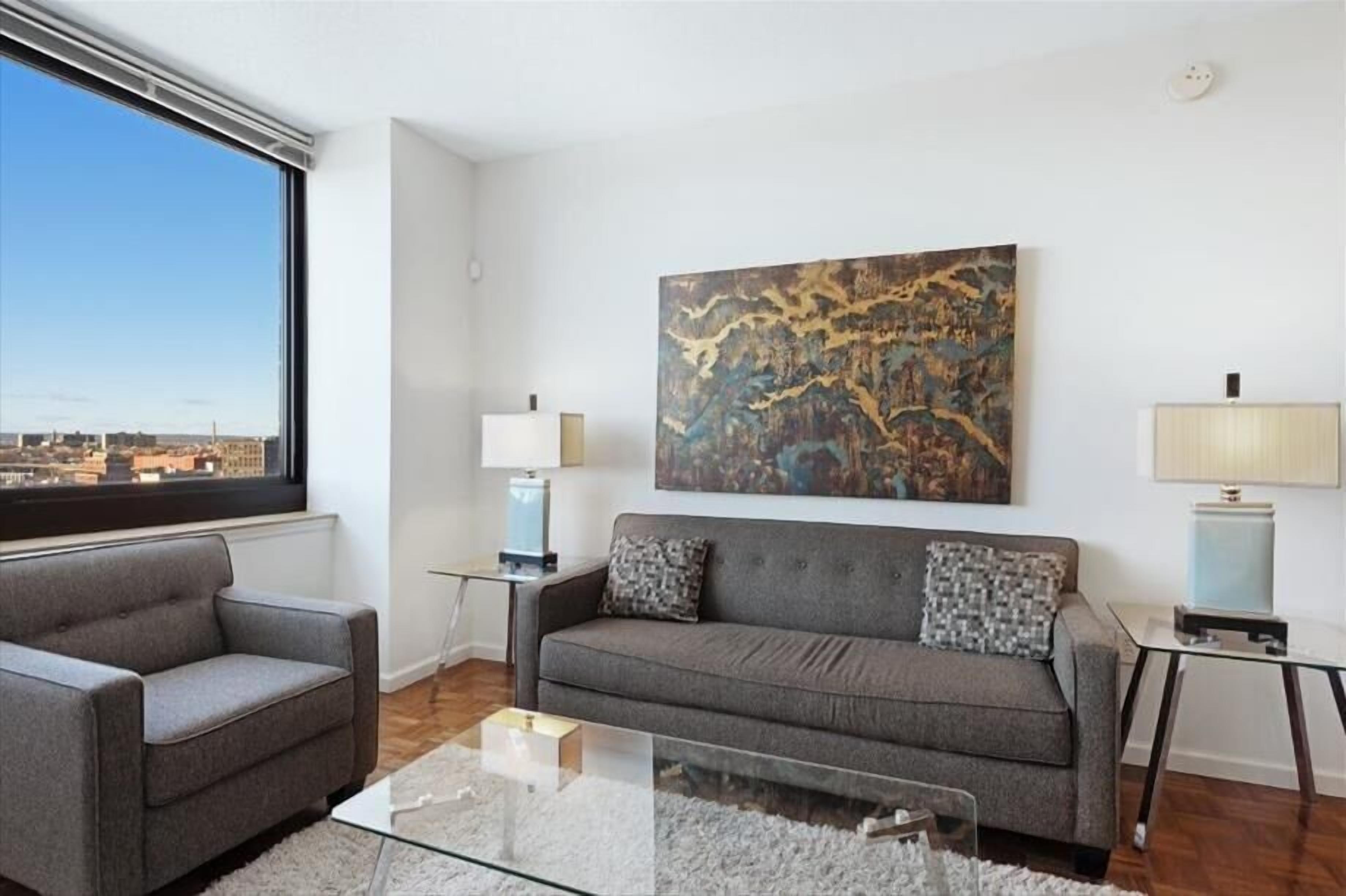 Luxury 1BR | Full Kitchen | Steps from PATH | by GLS