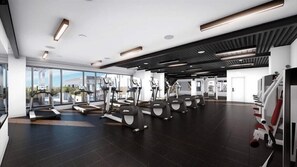 Fitness facility - On-site Theater! 1BR | W/D | Desk | WiFi | Downtown Boston (Boston)