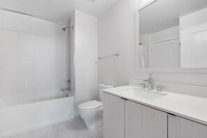Shower, hair dryer, towels - Pentagon City Luxury 1BR | Full Kitchen | by GLS (Arlington)