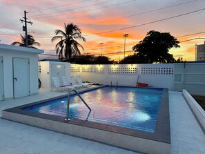 Outdoor pool - Beachfront 5br/4ba house w/roof top terrace & Swimming Pool (Luquillo)