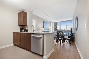 Fridge, microwave, oven, stovetop - Clean & Spacious 1BR | Work Remote | Free WiFi & Kitchen | Near PATH (Jersey City)