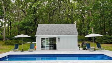 Outdoor pool, a heated pool