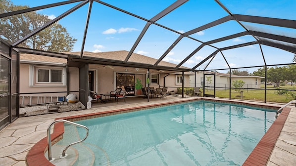 A heated pool