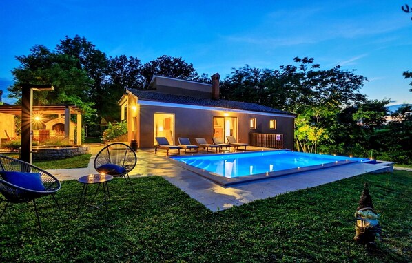 A heated pool