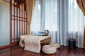 Deluxe Bungalow, Lake View | Individually decorated, individually furnished, desk, laptop workspace