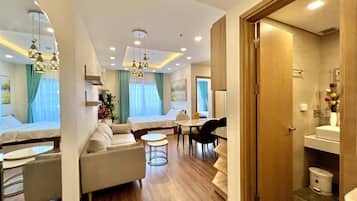 Family Apartment | Memory-foam beds, individually decorated, individually furnished, desk