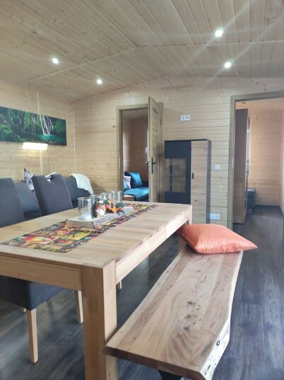 Tiny House 'Unser GroĂer Tiny House' with Mountain View, Shared Garden and Wi-Fi