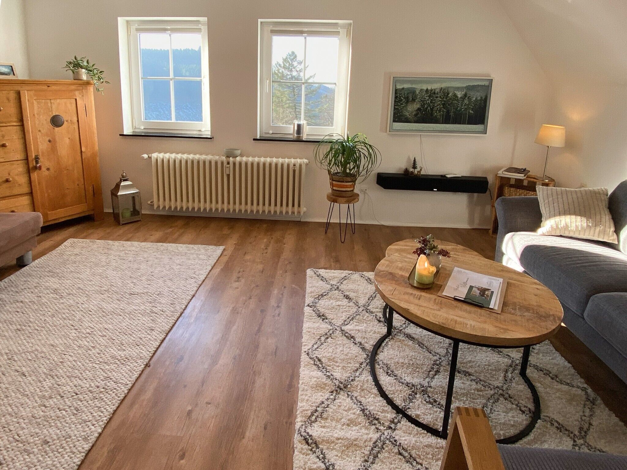 Fernseher, Kamin