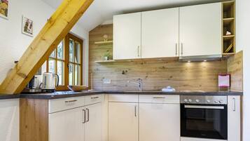 Fridge, oven, stovetop, dishwasher