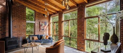 Télévision, cheminée