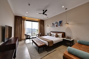Habitación ejecutiva, 1 cama King size, para no fumadores, vista al jardín | Sábanas de algodón egipcio y ropa de cama de alta calidad 