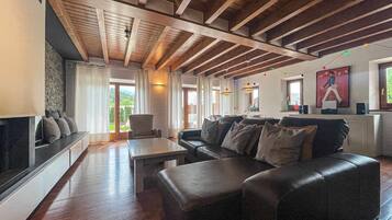 TV, fireplace, DVD player
