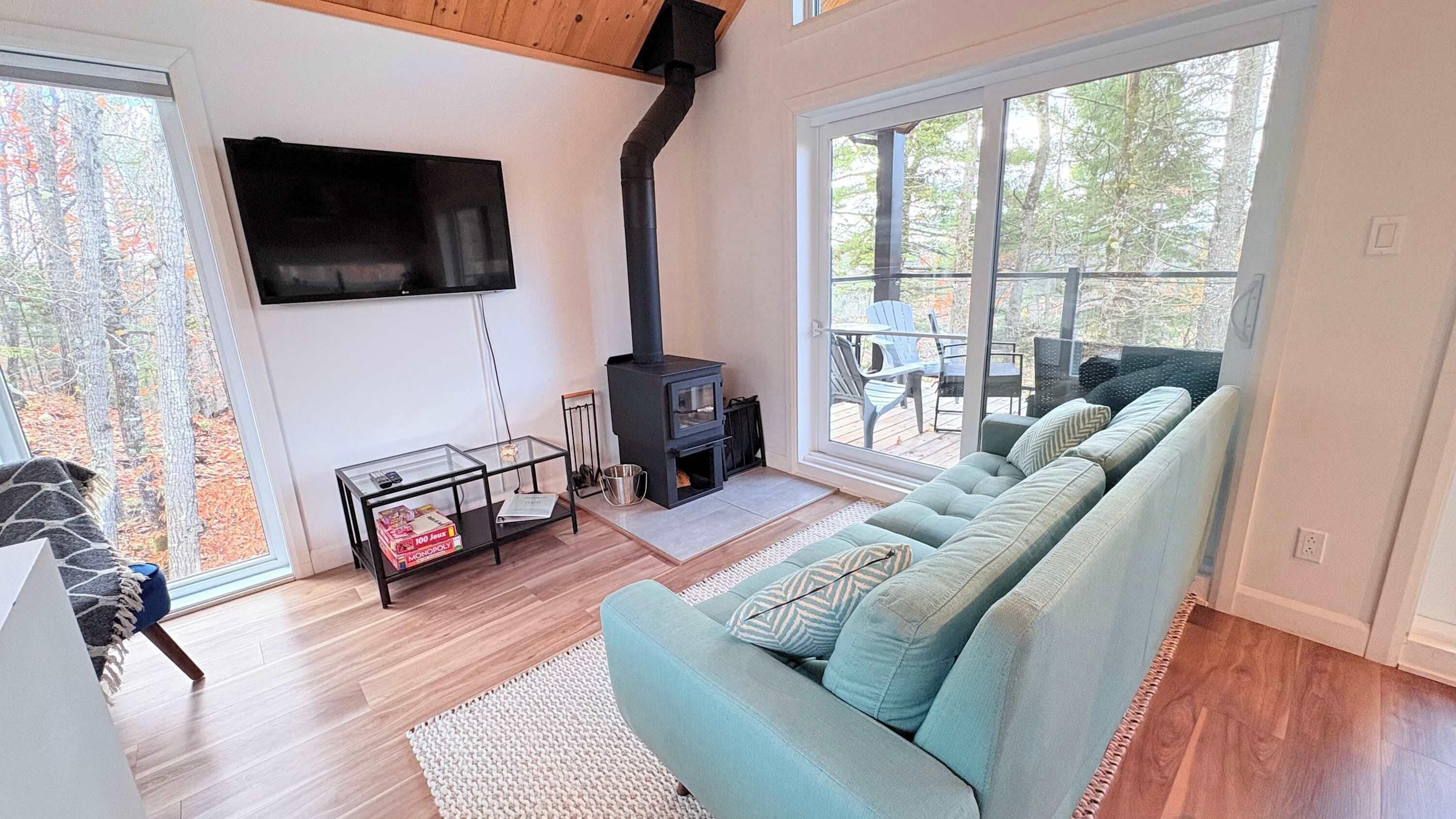 Télévision, cheminée