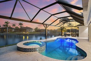 Outdoor pool, a heated pool