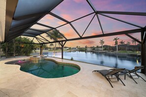 Outdoor pool, a heated pool