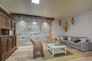 Family House, Multiple Bedrooms (La Valbinella Few Meters From Varese) | Living area | 21-inch flat-screen TV with cable channels - La Valbinella Few Meters From Varese Lake (Gavirate)