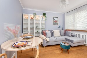 Apartment, 2 Bedrooms, Balcony | Living room - Two Bedroom Apartment Gdynia by Renters (Gdynia)