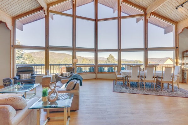 House (3 Bedrooms) | Living area | TV, fireplace - 3 Mi to Ski Resort: Spacious Angel Fire Retreat (Angel Fire)