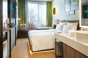 Literie hypoallergénique, coffres-forts dans les chambres