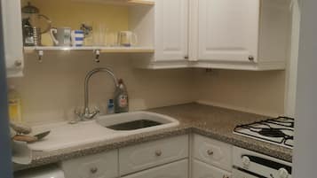 Fridge, microwave, oven, electric kettle