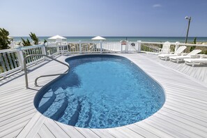 A heated pool - A Pierless Vista, Oceanfront House in Atlantic Beach, NC! (Atlantic Beach)