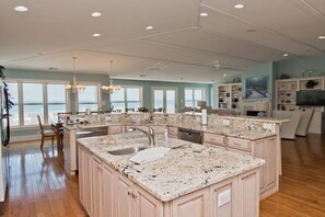 Fridge, microwave, oven, dishwasher - A Sandy Ridge, Oceanfront House in Emerald Isle, NC! (Emerald Isle)