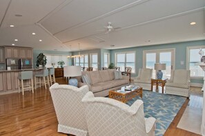 Smart TV, fireplace, DVD player