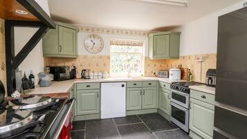 Fridge, dishwasher, electric kettle, toaster