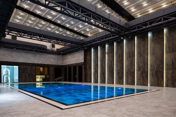 Indoor pool, seasonal outdoor pool