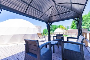 Terrace/patio - Dome tent with private openair bath / Yufu Ōita (Yufu)