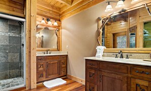 Douche, serviettes fournies