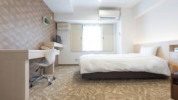 1 室のベッドルーム、デスク、WiFi (無料)、ベッドシーツ