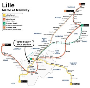 Kort over overnatningsstedet