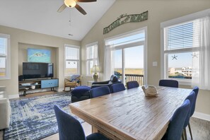 Living area - Paradise Point | Unobstructed Waterviews (N. Topsail Beach)