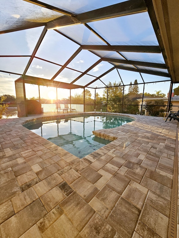 A heated pool