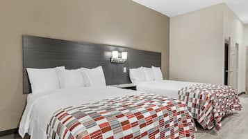 Superior Room, 2 Queen Beds, Non Smoking | Desk, laptop workspace, blackout drapes, iron/ironing board