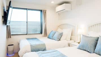 2 chambres, bureau, Wi-Fi gratuit, draps fournis