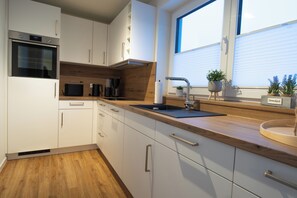 Fridge, oven, stovetop, dishwasher