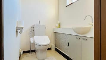 Hair dryer, towels