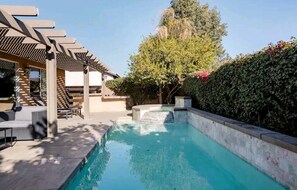 Outdoor pool - Stylish home with private pool & spa and game room.  Near Festivals & La Quinta. (Indio)