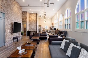 Sanctuary 4 Bedroom Historic Church | Living area | 50-inch LED TV with digital channels - Good Life Vacation Rental Resort  (San Diego)