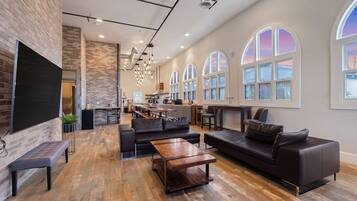 Sanctuary 4 Bedroom Historic Church | Living area | 50-inch LED TV with digital channels