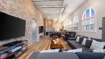 Sanctuary 4 Bedroom Historic Church | Living area | 50-inch LED TV with digital channels